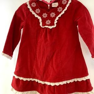 Hanna Andersson red corduroy holiday dress size 80